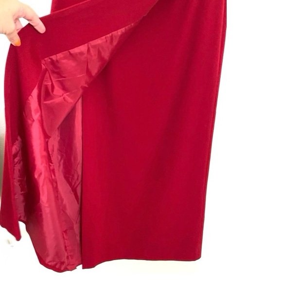 Lauren Ralph Lauren | Vintage Wool Blend Crimson Wrap Skirt - Picture 7 of 14